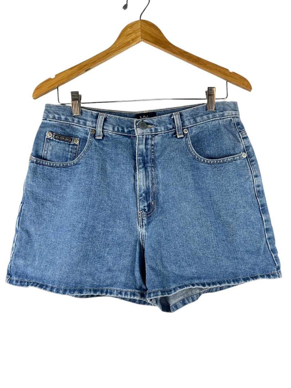 New York & Company Jeans High Waist Denim Mom Jean Shorts Vintage 12